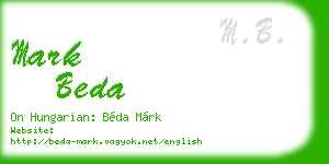 mark beda business card